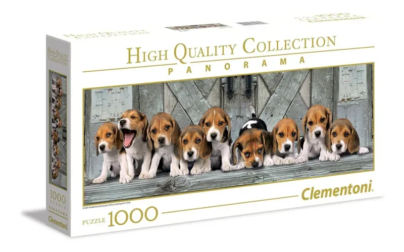 le Puzzle européen Made in Italie Puzzle Les Beagles - 1000 pièces de Clementoni, édition Multicolore – boîte 2 sur 2