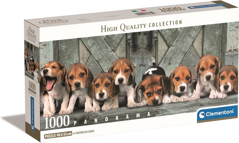 le Puzzle européen Made in Italie Puzzle Les Beagles - 1000 pièces de Clementoni, édition Multicolore – boîte 1 sur 2
