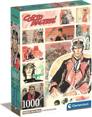 le Puzzle européen Made in Italie Puzzle Corto Maltese - 1000 pièces de Clementoni, édition Multicolore – boîte 1 sur 2