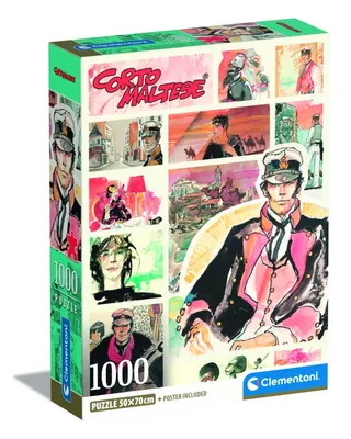 le Puzzle européen Made in Italie Puzzle Corto Maltese - 1000 pièces de Clementoni, édition Multicolore – boîte 2 sur 2