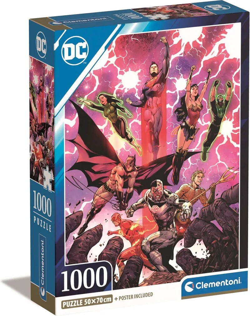 Puzzel - 1000 Stukjes - DC Comics - Puzzel Voor Kinderen Vanaf 14 Jaar van Clementoni, editie Meerkleurig – doos