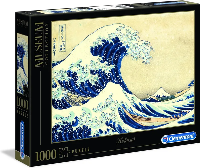Puzzel - 1000 Stukjes - De grote golf van Kanagawa van Hokusai - Puzzel Voor Volwassenen - Art Collection de Clementoni, édition Multi kleur – boîte