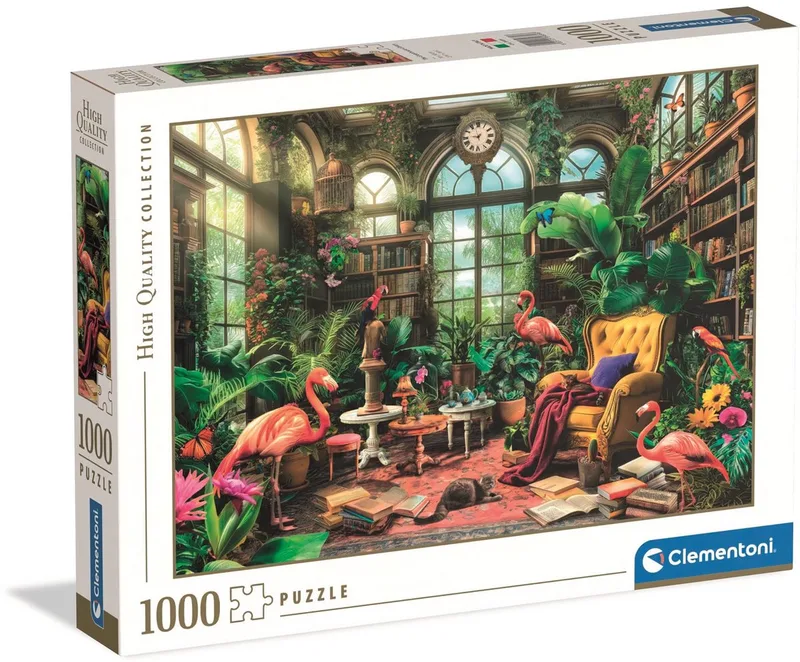 Puzzel - 1000 Stukjes - De Kas Bibliotheek - Puzzel Voor Volwassenen - High Quality Collection de Clementoni, édition Multicolore – boîte