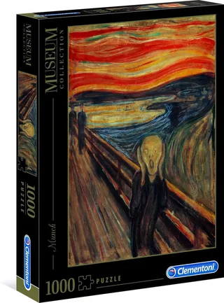 Puzzel - 1000 Stukjes - De Schreeuw - Edvard Munch - Puzzel Voor Volwassenen - Art Collection from Clementoni, Multi kleur edition – box 1 of 2