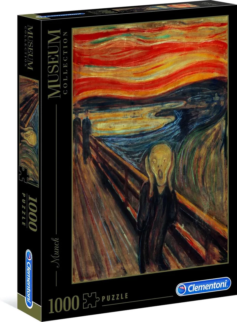 Puzzel - 1000 Stukjes - De Schreeuw - Edvard Munch - Puzzel Voor Volwassenen - Art Collection from Clementoni, Multi kleur edition – box 1 of 2
