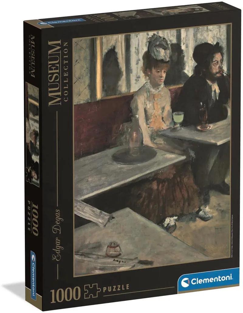 Puzzel - 1000 Stukjes - Degas "Dans un Café" - Puzzel Voor Volwassenen van Clementoni, editie Meerkleurig – doos