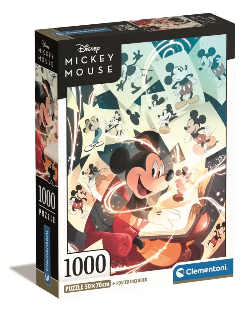 Puzzel - 1000 stukjes - Disney Mickey Mouse - Tekenaar - met poster - vanaf 14 jaar van Clementoni, editie Meerkleurig – doos 2 van 2