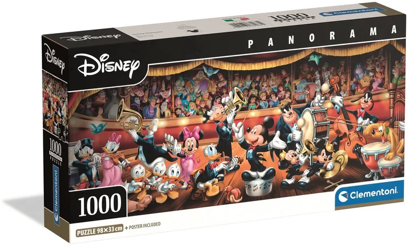 Puzzel - 1000 Stukjes - Disney Orchestra Panorama van Clementoni, editie Meerkleurig – doos