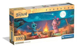 Puzzel - 1000 Stukjes - Disney Stitch Panorama - Compact Box from Clementoni, Multicolour edition – box 2 of 2