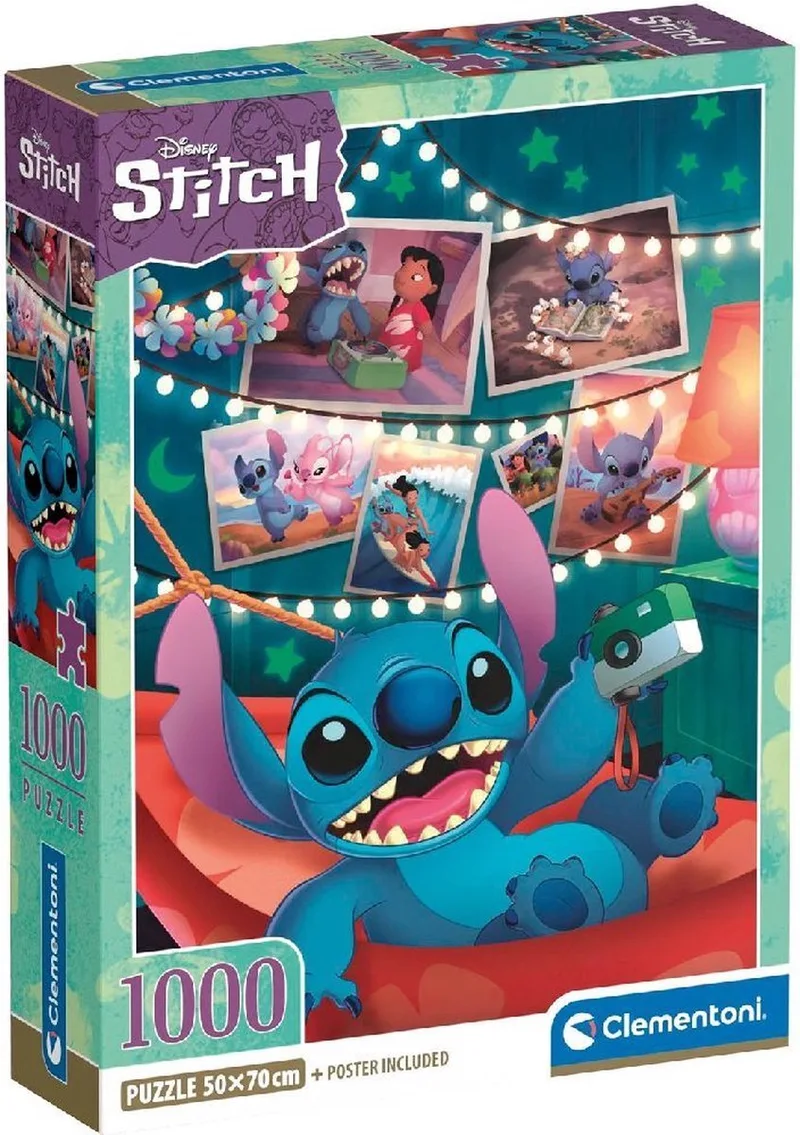 le Puzzle européen Made in Italie Puzzle Stitch - 1000 pièces de Clementoni, édition Multicolore – boîte 1 sur 2