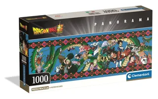 Puzzel - 1000 Stukjes - Dragon Ball Panorama - Compact Box von Clementoni, Ausgabe Mehrfarbig – Schachtel 2 von 2