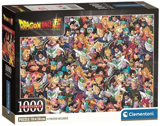 Puzzel - 1000 stukjes - Dragon Ball Super - Impossible - met poster - vanaf 14 jaar van Clementoni, editie Meerkleurig – doos 1 van 2