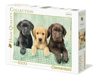 Puzzel - 1000 Stukjes - Drie Labradors - Puzzel Voor Volwassenen - High Quality Collection van Clementoni, editie Multi kleur – doos 2 van 2
