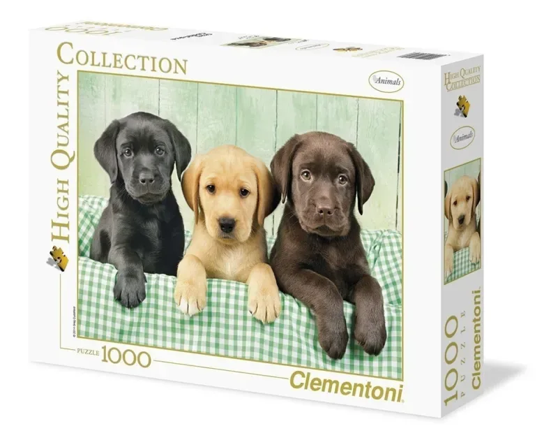 Puzzel - 1000 Stukjes - Drie Labradors - Puzzel Voor Volwassenen - High Quality Collection van Clementoni, editie Multi kleur – doos 2 van 2