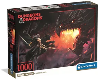 le Puzzle européen Made in Italie Puzzle Donjons & Dragons - 1000 pièces de Clementoni, édition Multicolore – boîte 1 sur 2