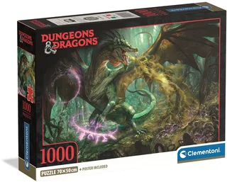 Puzzel - 1000 Stukjes - Dungeons & Dragons Compact Box 2025 - Puzzel Voor Volwassenen from Clementoni, Multicolour edition – box 1 of 2