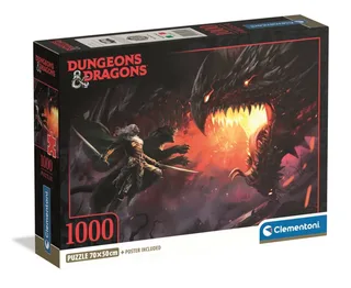 le Puzzle européen Made in Italie Puzzle Donjons & Dragons - 1000 pièces de Clementoni, édition Multicolore – boîte 2 sur 2