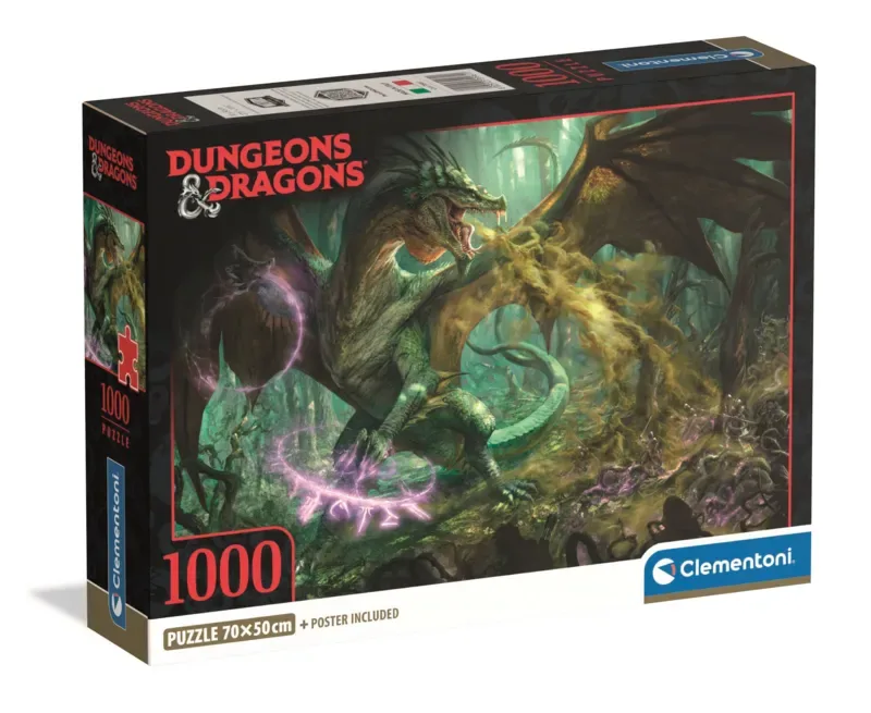 Puzzel - 1000 Stukjes - Dungeons & Dragons Compact Box 2025 - Puzzel Voor Volwassenen from Clementoni, Multicolour edition – box 2 of 2