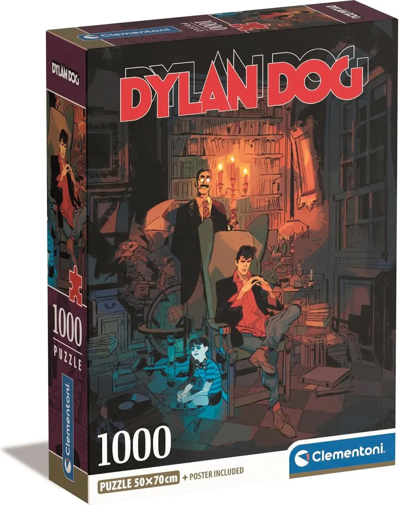 le Puzzle européen Made in Italie Puzzle Dylan Dog - 1000 pièces de Clementoni, édition Multicolore – boîte 1 sur 2