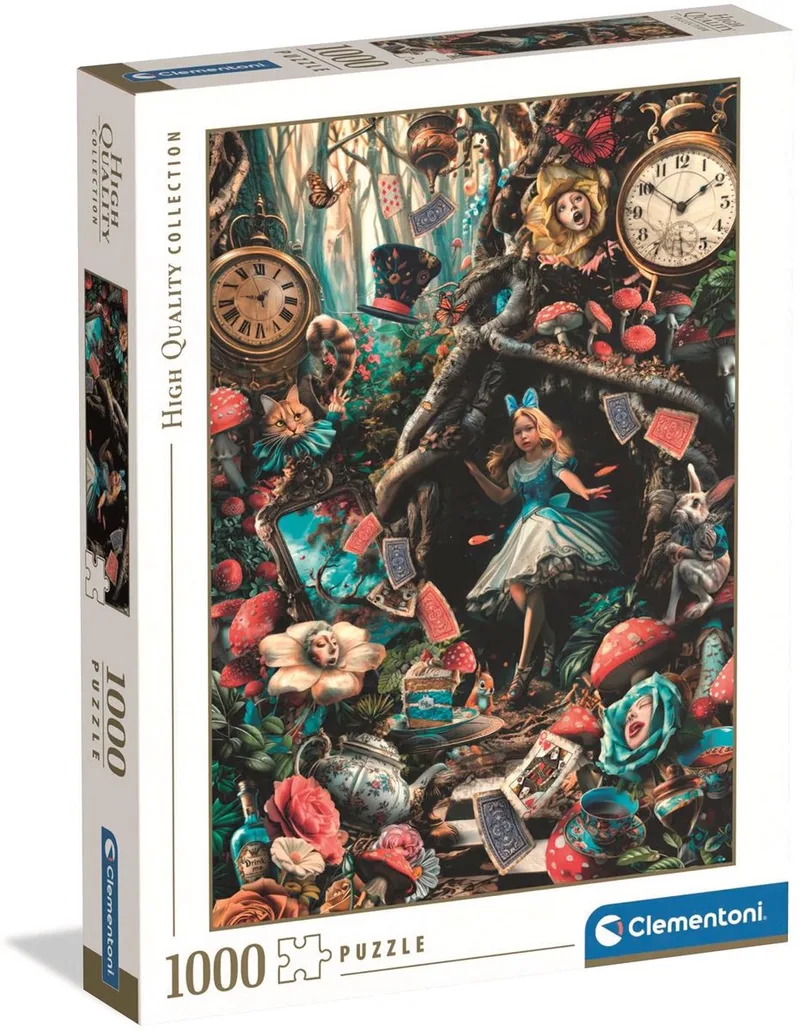 Puzzel - 1000 Stukjes - Een Dag in Wonderland - High Quality Collection van Clementoni, editie Meerkleurig – doos
