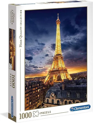 Puzzel - 1000 Stukjes - Eiffeltoren - Puzzel Voor Volwassenen - High Quality Collection van Clementoni, editie Meerkleurig – doos 1 van 2