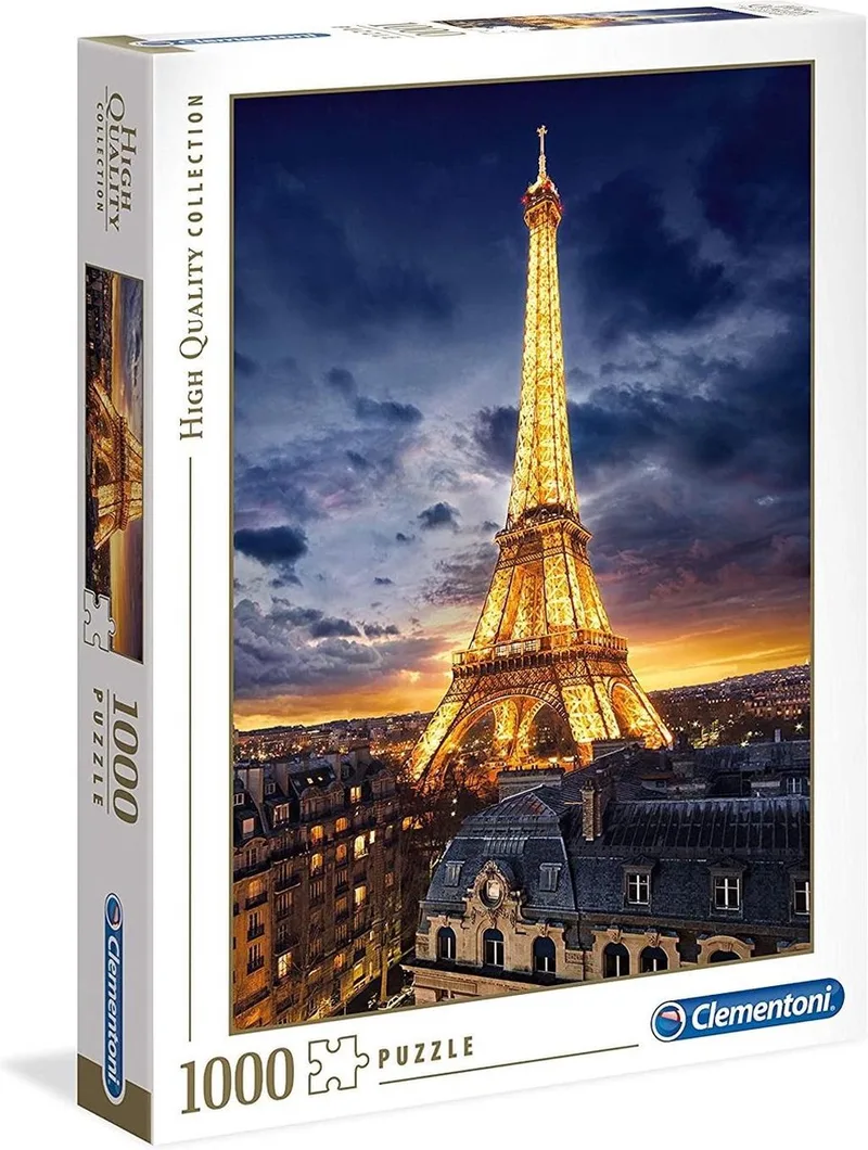 Puzzel - 1000 Stukjes - Eiffeltoren - Puzzel Voor Volwassenen - High Quality Collection van Clementoni, editie Meerkleurig – doos 1 van 2