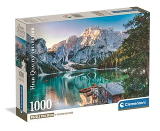 Puzzel - 1000 Stukjes - Emerald Lake Braies - Puzzel Voor Volwassenen - High Quality Collection from Clementoni, Multicolour edition – box 2 of 2