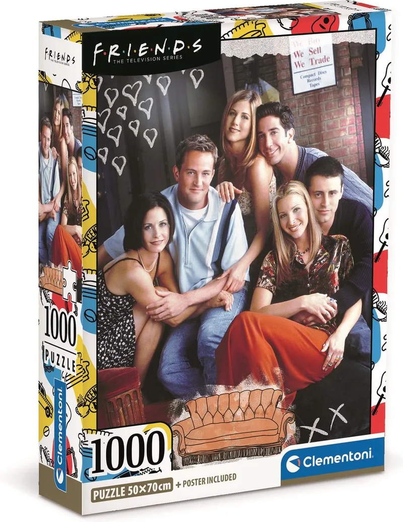 Puzzel - 1000 Stukjes - Friends Thema - Puzzel Voor Volwassenen van Clementoni, editie Meerkleurig – doos