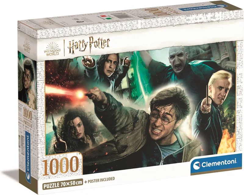 Puzzel - 1000 Stukjes - Harry Potter en Vijanden - Geschikt Voor Kinderen Vanaf 14 Jaar from Clementoni, Multicolour edition – box