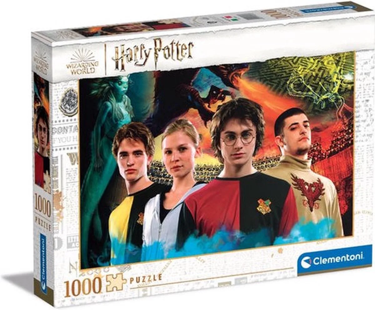 Puzzel - 1000 Stukjes - Harry Potter från Clementoni, utgåva Flerfärgad – kartong