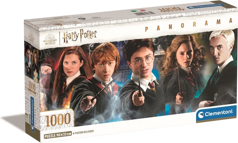 Puzzel - 1000 Stukjes - Harry Potter Panorama von Clementoni, Ausgabe Mehrfarbig – Schachtel