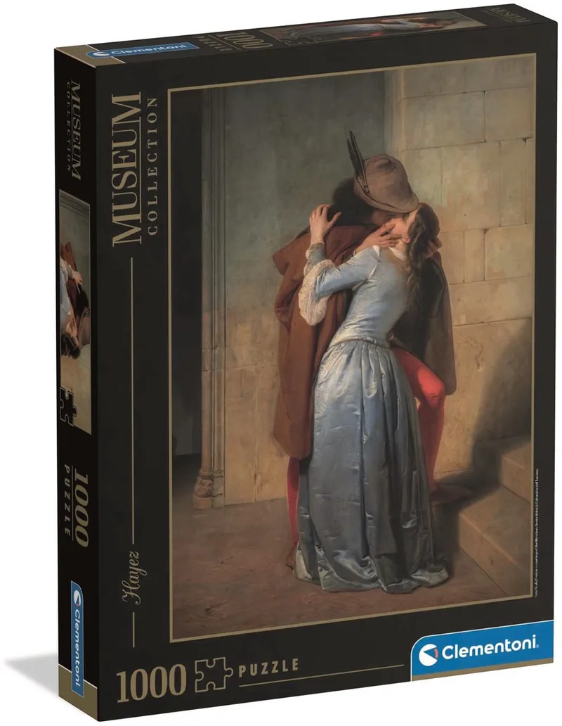 Puzzel - 1000 Stukjes - Het Kussen van Hayez - Puzzel Voor Volwassenen - High Quality Collection de Clementoni, édition Multicolore – boîte