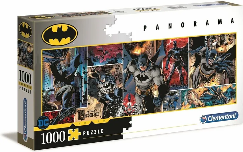 Puzzel 1000 Stukjes - High Quality Collection - Batman Panorama - Puzzel Voor Volwassenen en Kinderen - 14-99 jaar - 39574 van Clementoni, editie Multi kleur – doos