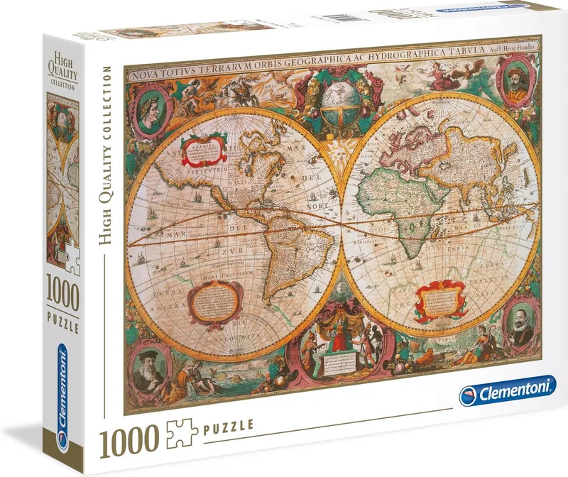 Puzzel 1000 Stukjes - High Quality - Oude landkaart - Puzzel Voor Volwassenen von Clementoni, Ausgabe Multi kleur – Schachtel