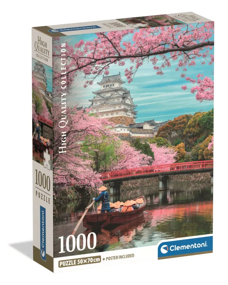 Puzzel - 1000 Stukjes - Himeji Kasteel in Lente - High Quality Collection van Clementoni, editie Meerkleurig – doos 2 van 2