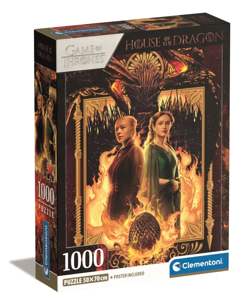 Puzzel - 1000 Stukjes - House of the Dragon - Puzzel Voor Volwassenen de Clementoni, édition Multicolore – boîte 2 sur 2