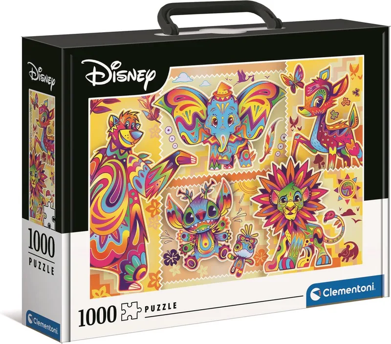 Puzzel 1000 Stukjes In Valigetta Disney Classic, Puzzel Voor Volwassenen en Kinderen, 14-99 jaar, 39677 van Clementoni, editie Meerkleurig – doos