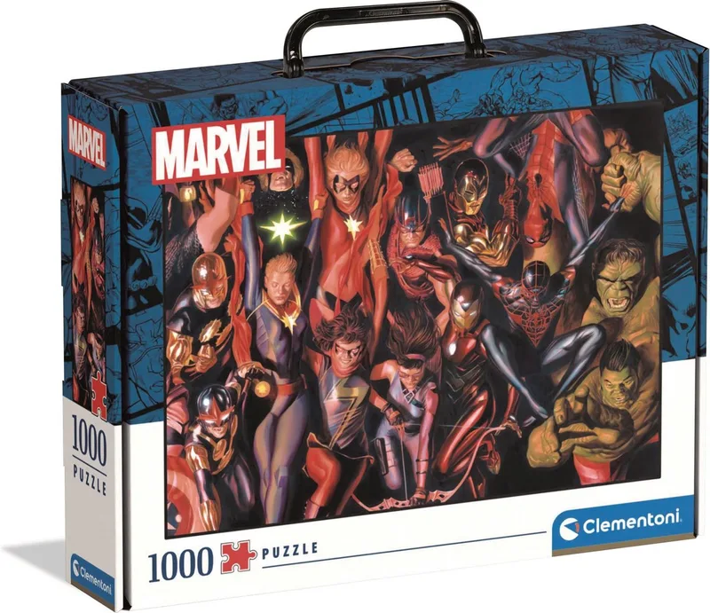 Puzzel 1000 Stukjes In Valigetta Marvel Avengers, Puzzel Voor Volwassenen en Kinderen, 14-99 jaar, 39675 de Clementoni – boîte