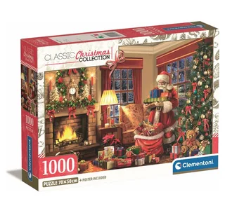 Puzzel – 1000 Stukjes – Kerst Collectie – Santa's Visit – Puzzel Voor Volwassenen de Clementoni, édition Multicolore – boîte 2 sur 3