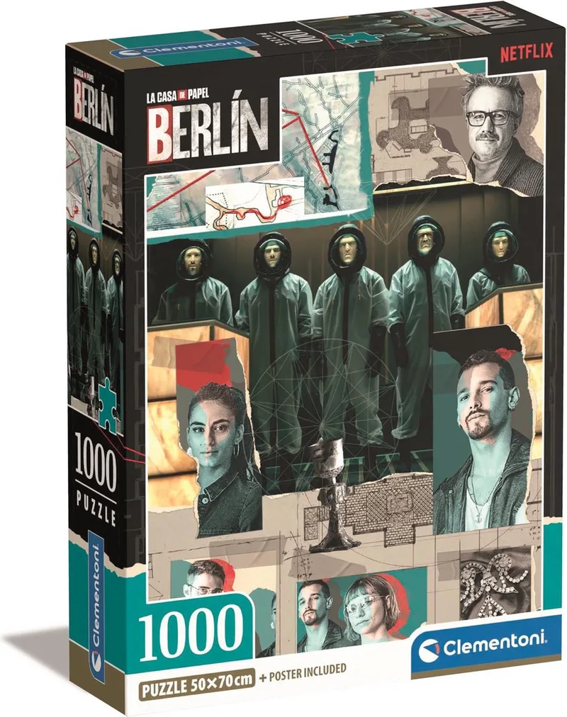 Puzzel - 1000 Stukjes - La casa de papel Berlijn - Puzzel Voor Volwassenen from Clementoni, Multicolour edition – box