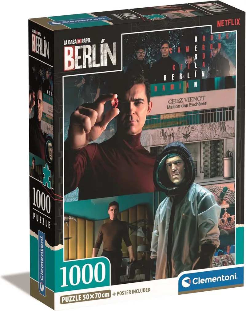 Puzzel - 1000 Stukjes - La casa de papel Berlijn - Puzzel Voor Volwassenen van Clementoni, editie Meerkleurig – doos
