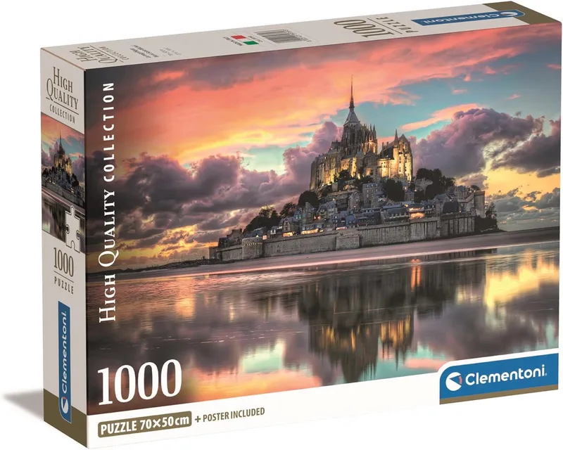 Puzzel - 1000 Stukjes - Le Magnifique Mont Saint-Michel - Puzzel Voor Volwassenen - High Quality Collection van Clementoni, editie Meerkleurig – doos