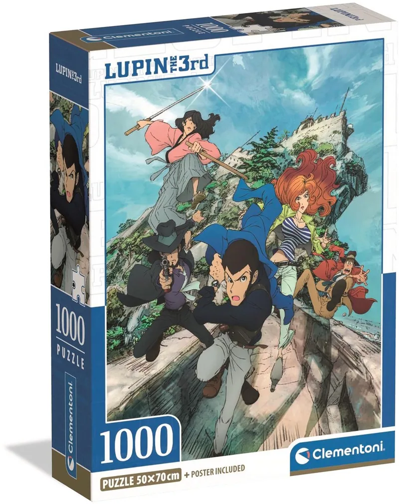 Puzzel - 1000 Stukjes - Lupin III - Compact Box - Puzzel Voor Volwassenen van Clementoni, editie Meerkleurig – doos