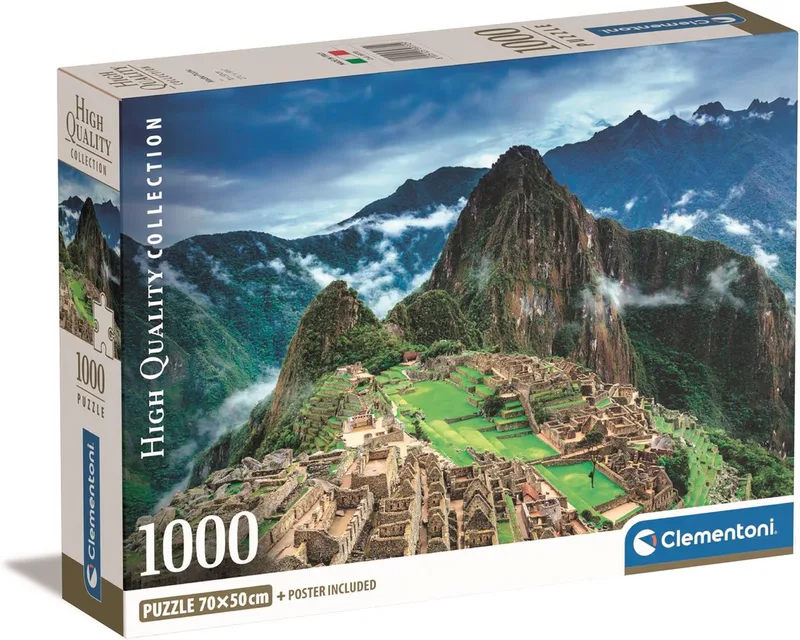 le Puzzle européen Made in Italie Puzzle Le Machu Picchu - 1000 pièces de Clementoni, édition Multicolore – boîte 1 sur 2