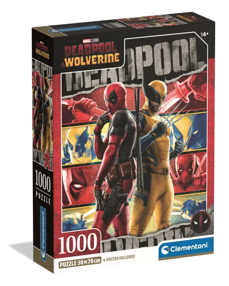 Puzzel - 1000 Stukjes - Marvel Deadpool - Compact Box fra Clementoni, Flerfarvet-udgave – æske 2 af 2