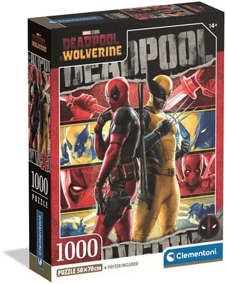 Puzzel - 1000 Stukjes - Marvel Deadpool - Compact Box fra Clementoni, Flerfarvet-udgave – æske 1 af 2