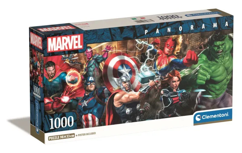 Puzzel - 1000 Stukjes - Marvel Panorama - Vanaf 14 Jaar van Clementoni, editie Meerkleurig – doos 2 van 2