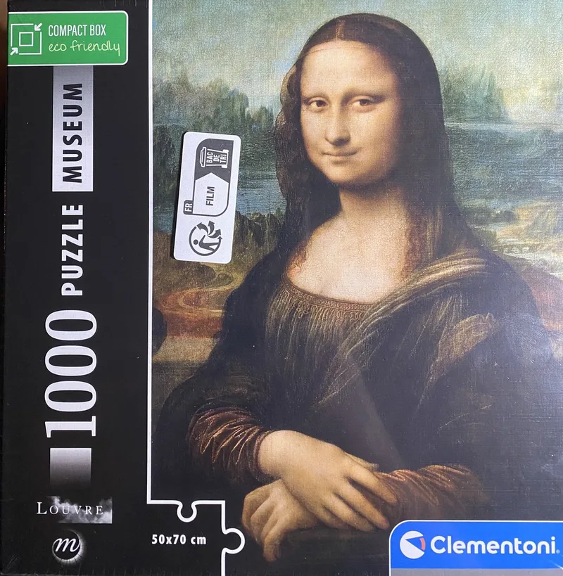 puzzel - 1000 stukjes - Museum collection - Mona Lisa van Clementoni, editie Multi-coloured – doos