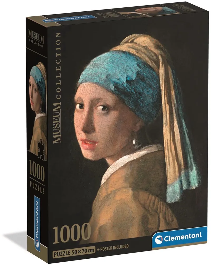 Puzzel - 1000 Stukjes - Museum Meisje met Pareloorbellen - Puzzel Voor Volwassenen van Clementoni, editie Meerkleurig – doos