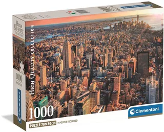 Puzzel - 1000 Stukjes - New York City - Puzzel Voor Volwassenen - High Quality Collection van Clementoni, editie Meerkleurig – doos 1 van 2